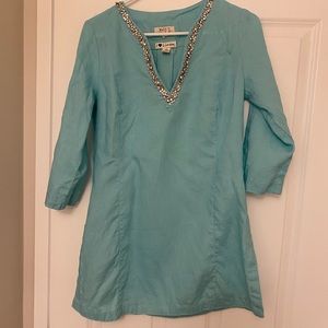 Jeweled linen shirt